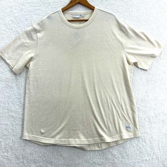 Frank & Oak Tops - Frank & Oak Tee  Men's XXL Light Beige  Relaxed Fit Hemp Tee‎